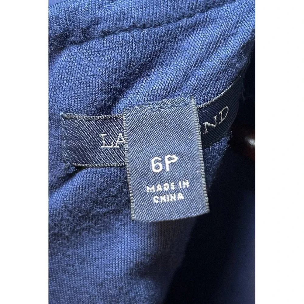 Lands' End Dress Blue Sleeveless Pointe Sheath Round Neck Size 6p - Picture 12 of 13